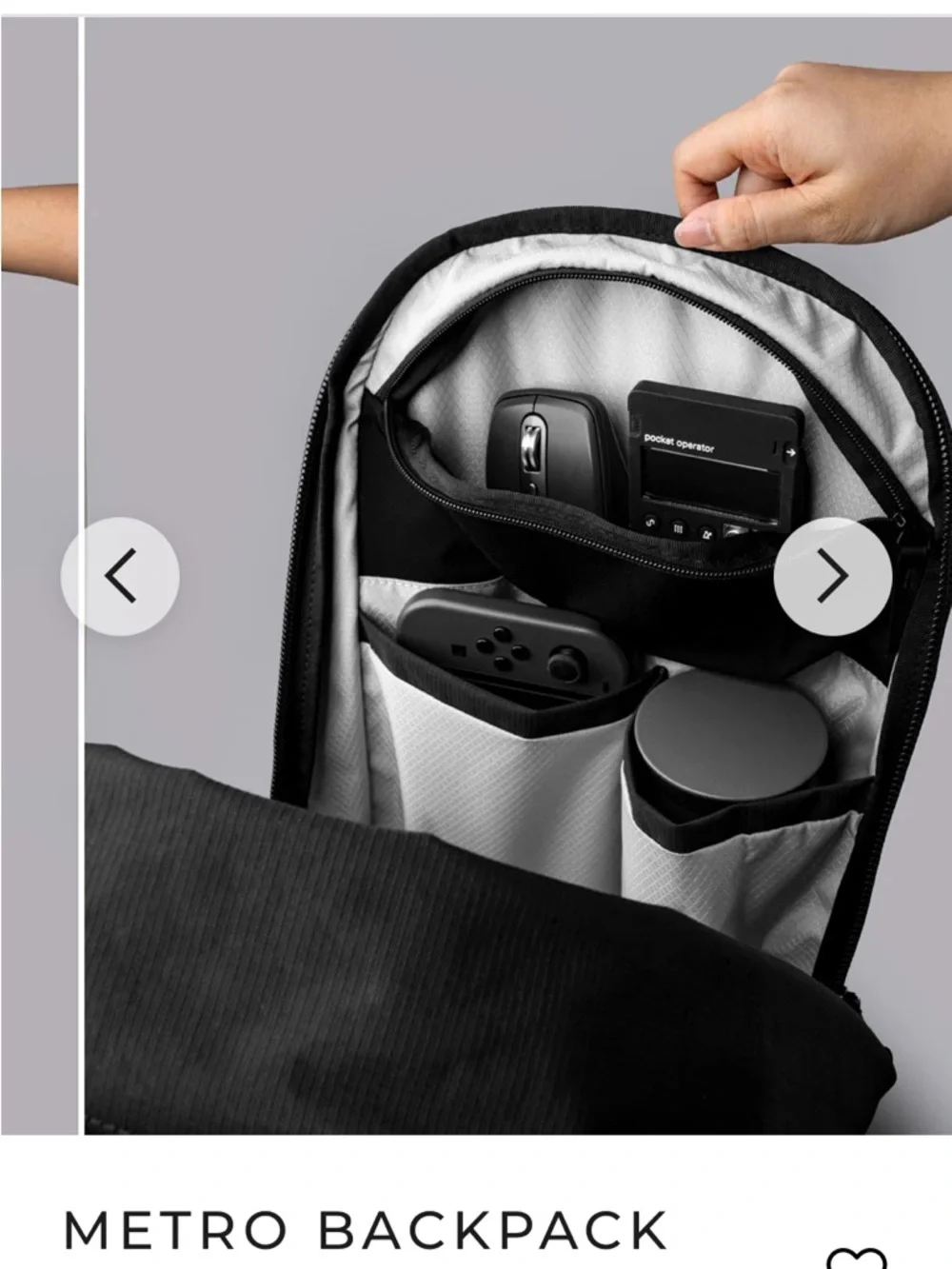 NWT Metro Backpack Pro- Black A4